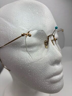 Vintage Hexagon Wire Rim Glasses 12 Karat Gold Filled Eyeglasses USA 30s W/ Case